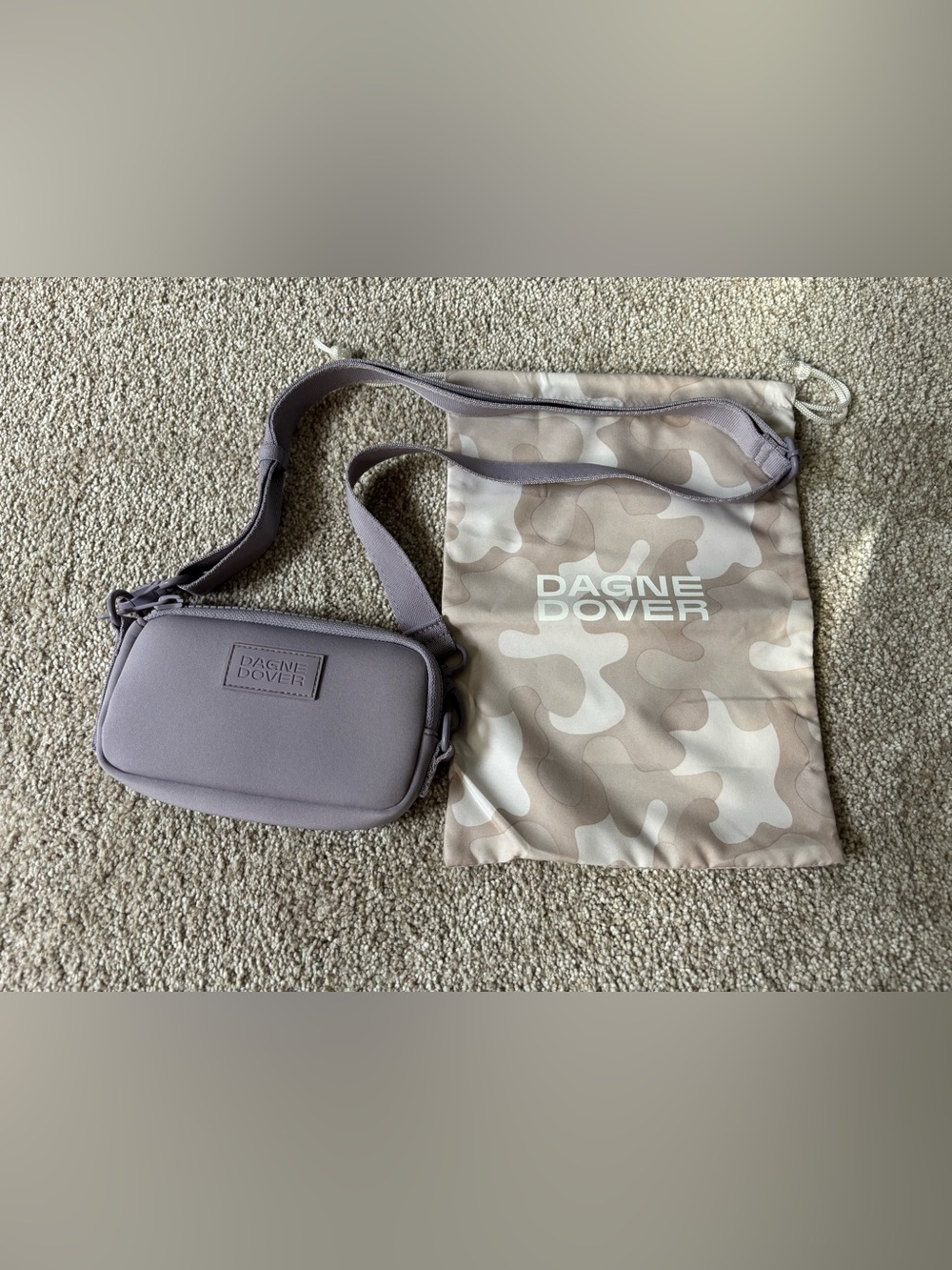 Dagne Dover Lilac Neoprene phone sling Belt Bag